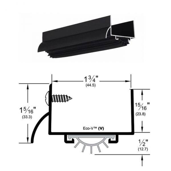 Pemko 216_V Door Bottom Shoe with Rain Drip